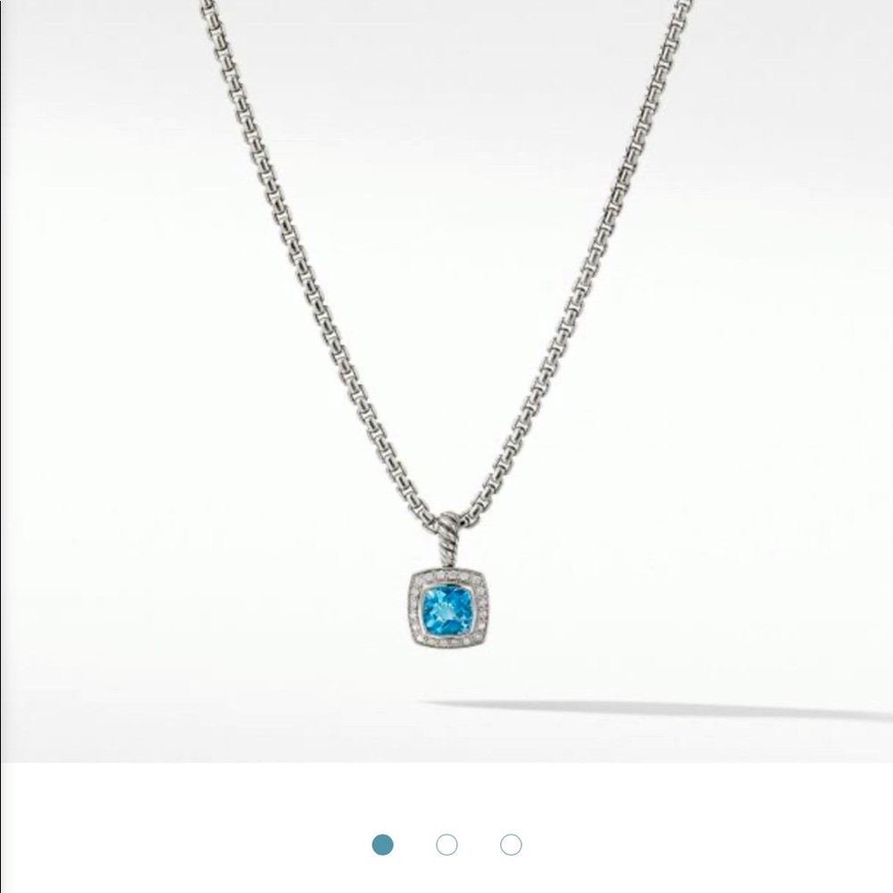 David Yurman Petite Albion Blue Topaz Necklace